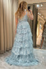Load image into Gallery viewer, Off the Shoulder Purple Corset Prom Dress with Slit
