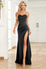 Load image into Gallery viewer, Royal Blue Satin Mermaid Corset Prom Dress with Slit