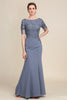 Load image into Gallery viewer, Grey Appliques Mother of Bride Dress