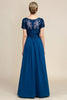 Load image into Gallery viewer, Blue A Line Mother of Bride Dress with Appliques