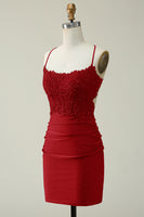 Load image into Gallery viewer, Dark Green Bodycon Short Prom Dress with Beading