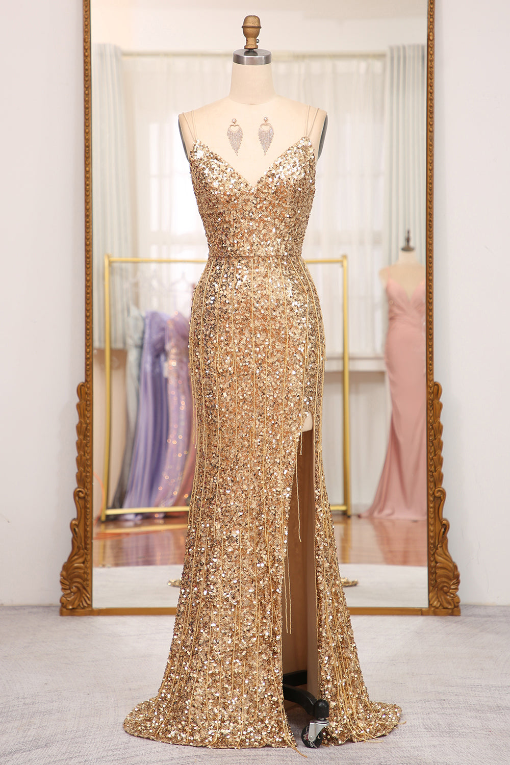 gold sequin dress uk Ciara Maxi Dress