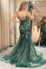 Load image into Gallery viewer, Sparkly Mermaid Spaghetti Straps Dark Green Beaded Prom Dress With Split