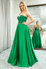 Load image into Gallery viewer, Sparkly A-line Dark Green Strapless Corset Prom Dress