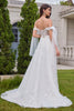 Load image into Gallery viewer, White A-Line Appliques Lace Up Tulle Corset Wedding Dress