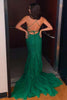 Load image into Gallery viewer, Fuchsia Mermaid Spaghetti Straps Prom Dress with Appliques