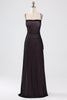 Load image into Gallery viewer, Black Red Sheath Spaghetti Straps Bridesmaid Dress With Elasticity