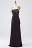 Load image into Gallery viewer, Black Red Sheath Spaghetti Straps Bridesmaid Dress With Elasticity