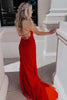 Load image into Gallery viewer, Fuchsia Mermaid Spaghetti Straps Prom Dress with Appliques