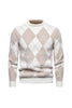 Load image into Gallery viewer, Light Khaki Men&#39;s Round Neck Knit Printed Sweater
