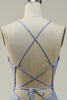 Load image into Gallery viewer, Purple Lace Mermaid Prom Dress with Slit