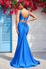 Load image into Gallery viewer, Royal Blue Mermaid Spaghetti Straps Prom Dress with Ruffles