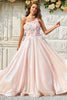 Load image into Gallery viewer, One Shoulder A Line Glitter Prom Dress with Appliques