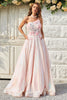 Load image into Gallery viewer, One Shoulder A Line Glitter Prom Dress with Appliques