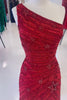 Load image into Gallery viewer, Sheath One Shoulder Black Sequins Short Homecoming Dress with Star