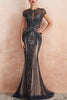 Load image into Gallery viewer, Luxurious Mermaid Jewel Neck Champagne Prom Dress with Beading
