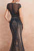 Load image into Gallery viewer, Luxurious Mermaid Jewel Neck Champagne Prom Dress with Beading
