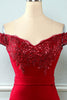 Load image into Gallery viewer, Off Shoulder Sequins Mermaid Prom Dress