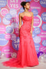 Load image into Gallery viewer, Spaghetti Straps Appliques Mermaid Prom Dress
