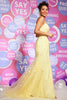 Load image into Gallery viewer, Mermaid Yellow Long Prom Dress with Appliques