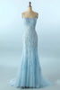Load image into Gallery viewer, Mermaid Yellow Long Prom Dress with Appliques