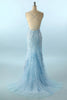 Load image into Gallery viewer, Mermaid Yellow Long Prom Dress with Appliques