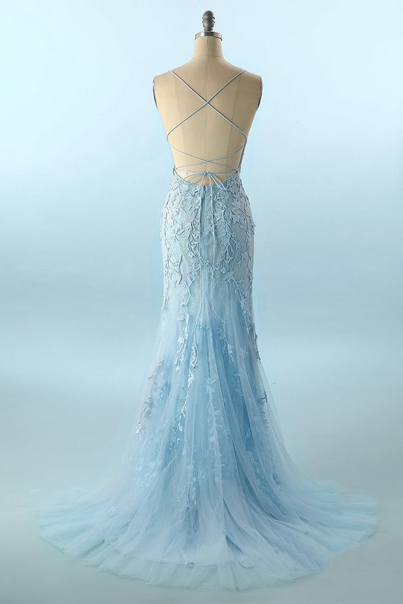 Load image into Gallery viewer, Mermaid Yellow Long Prom Dress with Appliques