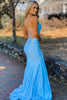 Load image into Gallery viewer, Royal Blue Mermaid Simple Prom Dress with Lace-up Back