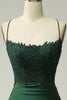 Load image into Gallery viewer, Halter Dark Green Mermaid Prom Dress with Beading