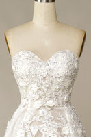 Load image into Gallery viewer, A Line Wedding Dress with Appliques