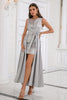 Load image into Gallery viewer, Grey High-low Bodycon Party Dress