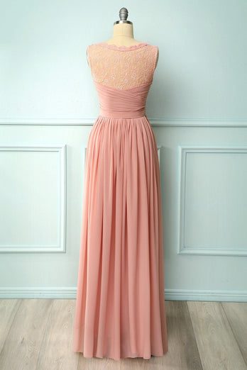 Long V-neck Bridesmaid Dress
