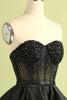 Load image into Gallery viewer, Ball Gown Black Strapless Princess Evening Dress