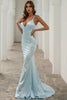 Load image into Gallery viewer, Mermaid V-neck Simple Prom Dress