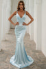 Load image into Gallery viewer, Mermaid V-neck Simple Prom Dress