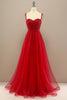Load image into Gallery viewer, Red Sweetheart Tulle Prom Dress with Beading