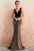 Load image into Gallery viewer, Black Sequins Mermaid Sparkly Prom Dress
