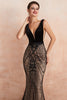 Load image into Gallery viewer, Black Sequins Mermaid Sparkly Prom Dress
