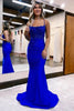 Load image into Gallery viewer, Dark Green Halter Mermaid Prom Dress with Beading