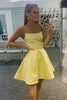 Load image into Gallery viewer, Light Blue A Line Simple Homecoming dress