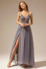 Load image into Gallery viewer, Spaghetti Straps Long Prom Dress With Slit