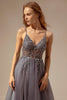 Load image into Gallery viewer, Spaghetti Straps Long Prom Dress With Slit