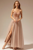 Load image into Gallery viewer, Spaghetti Straps Long Prom Dress With Slit