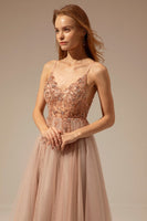 Load image into Gallery viewer, Spaghetti Straps Long Prom Dress With Slit