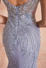 Load image into Gallery viewer, Lavender Mermaid Beaded Sparkly Prom Dress
