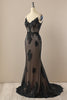 Load image into Gallery viewer, Black Mermaid Prom Dress with Lace