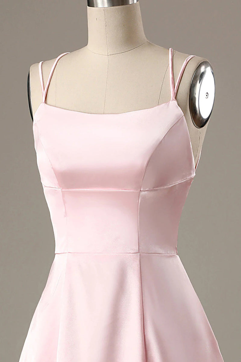 Load image into Gallery viewer, Simple Pink A Line Short Prom Dress