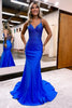 Load image into Gallery viewer, Royal Blue Mermaid Sparkly Prom Dress with Beading