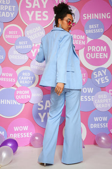Sky Blue Prom Party Suit for Women