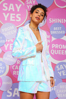 Load image into Gallery viewer, White Sparkly Prom Party Suit for Women